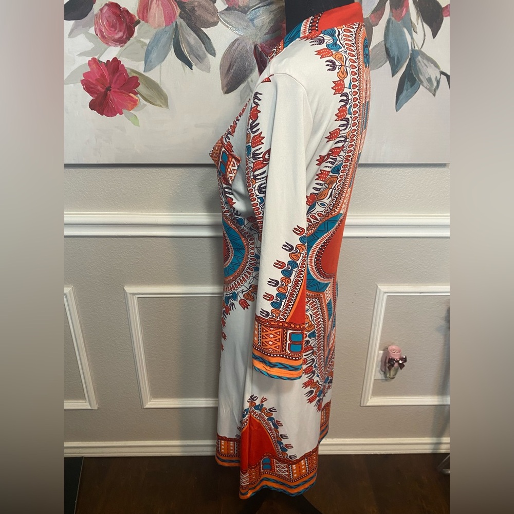 Vibrant Multicolor Tribal Print Dress - Picture 10 of 15